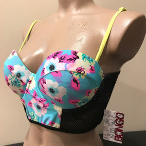 New Bongo mesh Floral bikini top